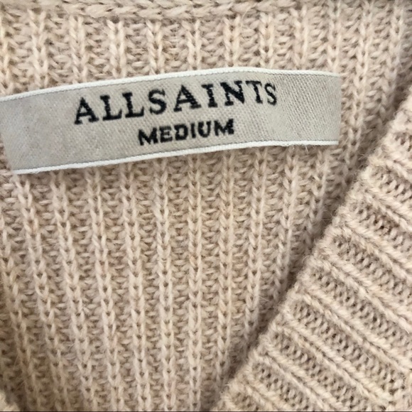 All Saints Oatmeal Able Open Shoulder Sweater - Picture 4 of 4
